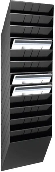 12-osainen tarjotinjärjestelmä, musta, A4-vaaka, FLEXIBOXX