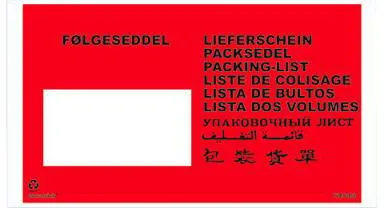 Docustick lähetekuori painatuksella 10 kielellä C65 225 mm x 122 mm