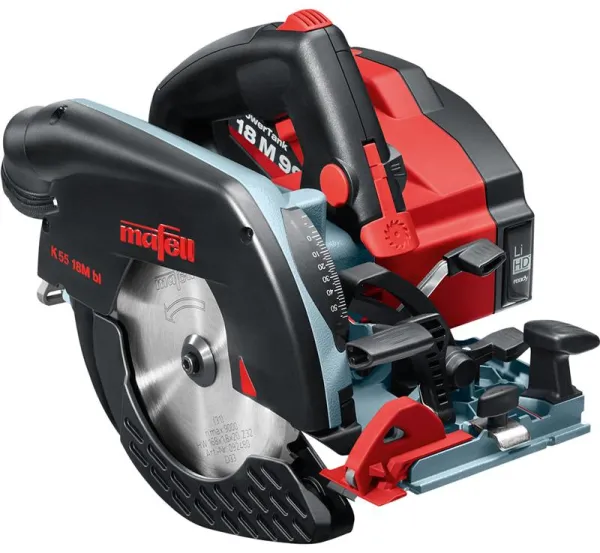 Mafell Akkukäyttöinen Pyörösaha K 55 18M bl PURE T-MAX -kotelossa